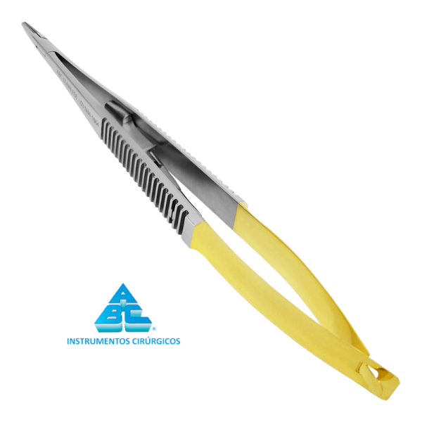 PORTA AGULHA CASTROVIEJO 14 CM RETO COM TRAVA T/C