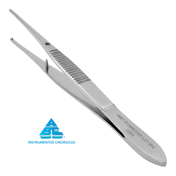 PINÇA IRIS GRAEFE RETA 10CM C/ DENTE